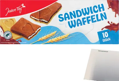 Produktbild von Jeden Tag Sandwich Waffeln (128g Packung) + usy Block