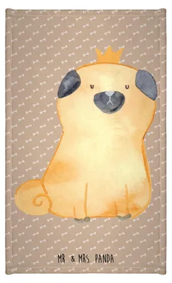 Produktbild von Mr. & Mrs. Panda Handtuch Mops Krone - Hundeglück - Geschenk, Königlich, Sprüche, Hund, Gästetuch, gäste wc, Mini-Handtuch, Klein, Lustig, Frotteehandtuch