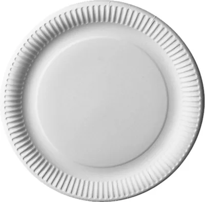 Produktbild von PAPSTAR Teller rund Ø 29 cm, weiß, aus Pappe "pure" | Schrumpffolie (12 Stück)