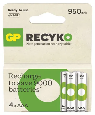 Nabíjecí baterie GP ReCyko 950 AAA (HR03), 4 ks