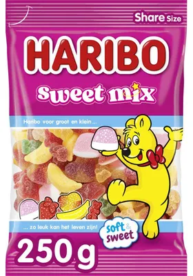 Produktbild von Haribo Sweet Mix 250g – Bunte Frucht- und Lakritz-Mischung, ideal zum Naschen