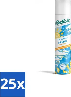 Immagine prodotto di Batiste - Fresh - Shampoo a secco - Profumo fresco e pulito - Rinfresca e dà tenuta - 200 ml - Value pack - 25 pezzi