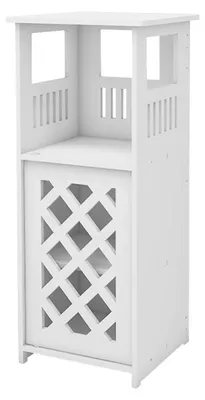Immagine prodotto di Mobile da bagno e contenitore - Mobile slanciato a libera installazione - 24×22×56 cm - Da montare - Per soggiorno e camera da letto - Bianco