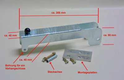 Produktbild von Torverriegelung Überwurf Doppelfalle pulverbeschichtet anthrazit