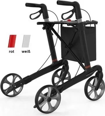 Image de ATHLON SL Carbon Ultralight Rollator - 55 cm noir Soft Wheels