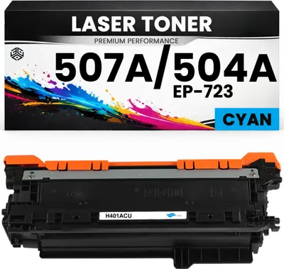 Produktbild von Toner 507A / 504A für HP Cyan CE401A CE251A EP723 Premium Alternativ Canon i sensys LBP7750cdn Color LaserJet CM3530FS/3530 CP3520 500