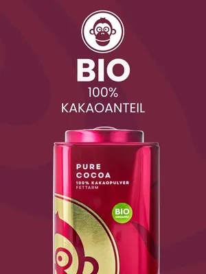 Produktbild von Blömboom®  Kakaopulver Pure Cocoa (200-700 g) – Premium ungesüßtes, reines Kakaopulver ohne Zusätze – für Trinkschokolade und Backen – Dunkler Geschmack für echte Schokoladenliebhaber (200g)