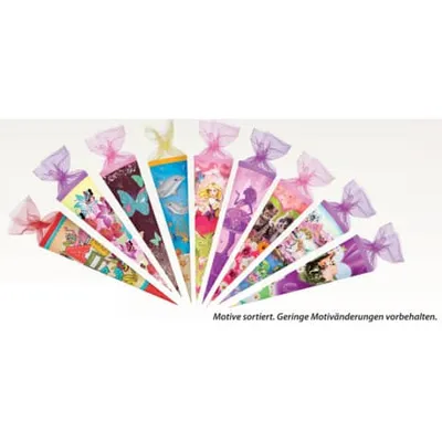 Produktbild von Schultüte 22cm Mädchenwelt NESTLER 4221206 Tüllverschl.