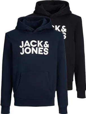 Produktbild von Jack & Jones 12210980, Männlich, Schwarz, Blau, 128 cm, Baumwolle, Polyester, Nicht bleichen, Nicht chemisch reinigen