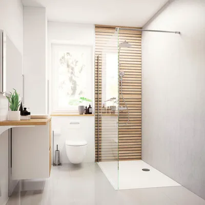Produktbild von BREUER Duschrückwand Holzoptik Scandi horizontal 100 x 210 cm 9482544000202