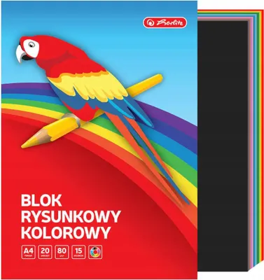 Obrázok produktu pre Blok rysunkowy A4 20 kartek kolorowy