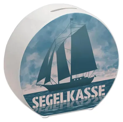 Produktbild von Spardose aus Keramik mit Segelbootmotiv für Segler