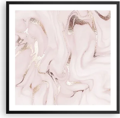 Produktbild von Gerahmtes Poster - Schwarzer Rahmen - Rosa Marmor verschüttet - 60x60 cm - Wand Bild - Wanddeko - Wandbilder - Kunstposter - Wandposter - Bilderrahmen - Bilder - Kunstdruck - P2BAC60x60-4799