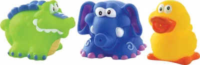 Produktbild von Badefiguren: Krokodil, Elefant und Ente - 6M+