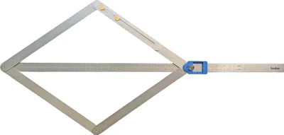 Produktbild von hedue® Winkelprofi - "3 in 1"-Kombination aus Winkelmesser analog, Anreißgerät und Winkelschmiege , Schmiege Winkelmesser groß aus rostfreiem Edelstahl