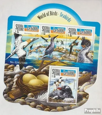 Produktbild von Briefmarken Sierra Leone 2015 Mi 6560-6563 Kleinbogen (kompl. Ausg.) postfrisch Seevögel