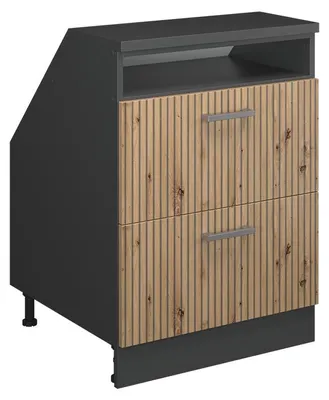 Obrázek produktu pro Šikmá skříň Vicco Rion Řemeslný dub 60 x 81.6 cm se 2 zásuvkami, korpus skříně hloubka 60 cm, Model 60458