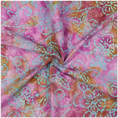 Produktbild von Baumwollstoff Blumen Batikstoff Meterware ab 0,5m | Sommerstoff