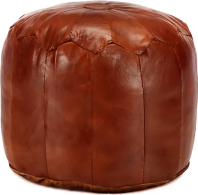 Produktbild von Pouf Hellbraun 40 x 35 cm Echtes Ziegenleder