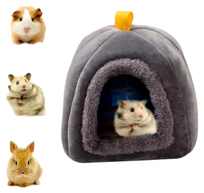 Produktbild von Kleines Haustiernest für Hamster, Eichhörnchen, Meerschweinchen und andere Kleintiere (Grau)
