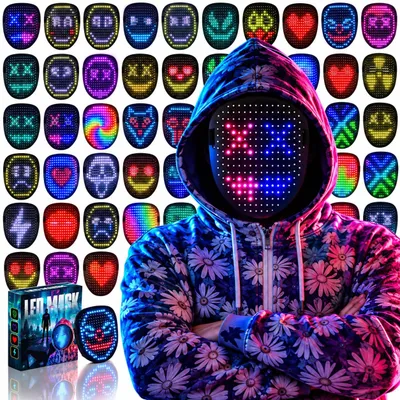 LED-Maske mit Gestenerkennung, leuchtende Maske, Geschenk für Kinder