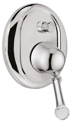 Immagine prodotto di Miscelatore monocomando per doccia con deviatore argento 15,6 x h. 16 cm - Rubinetteria Italy