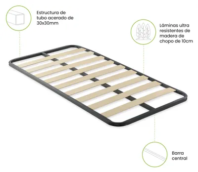 Imagen del producto de duehome -Somier láminas con estructura metálica RX Silver