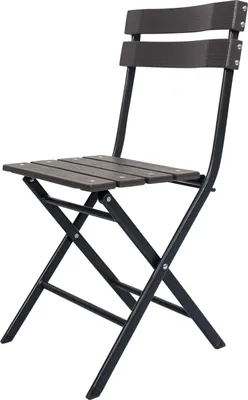 Immagine prodotto di Rebecca Mobili set di 2 sedie da giardino pieghevoli in plastica grigio scuro e nero
