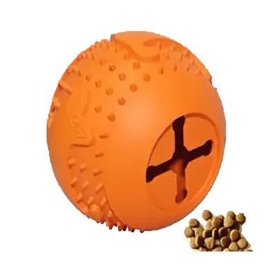 Produktbild von Kauspielzeug Snackball "Simba" - 100% Naturkautschuk, Spielball, Leckerli Ball für Hunde