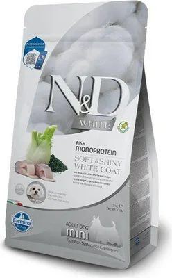 Immagine prodotto di N&D WHITE DOG Adult Mini Sea Bass&Spirulina&Fenn 2kg