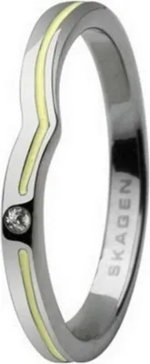 Obrázok produktu pre Skagen Dámsky prsteň Silver/Yellow JRSY018, veľkosť prsteňa:54 (17.2) SS7 M27