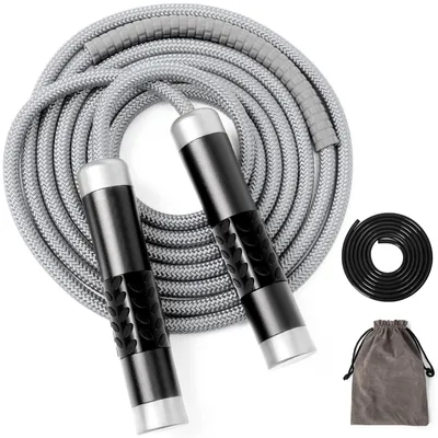 Image de Corde à sauter lestée - 120 pouces - Pour le fitness et l'endurance