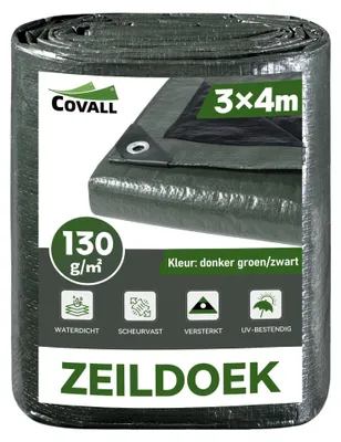 Zdjęcie produktu dla Omgoods - Wodoodporna plandeka, 3 x 4 m - Idealna do biwakowania i ochrony