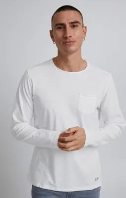 Produktbild von BLEND BHBHNICOLAI Herren Longsleeve Langarmshirt Shirt aus 100% Baumwolle