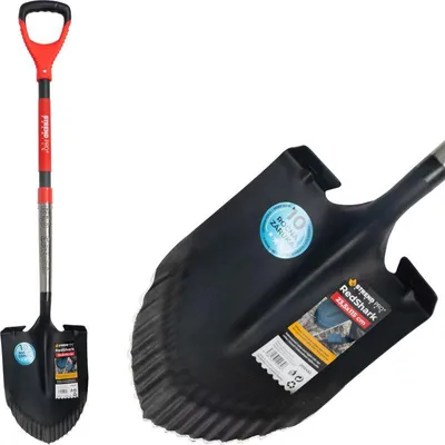 Image de Beche Strend Pro Premium RedShark, pointue, avec manche en fibre de verre D 1150 mm