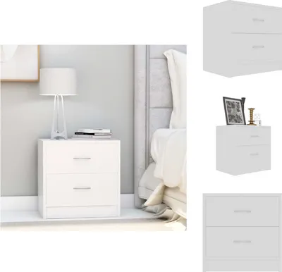 Zdjęcie produktu dla vidaXL Stolik nocny biały 40x30x40 cm materiał drewnopochodny - Stoliki nocne