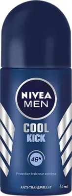 Zdjęcie produktu dla Nivea - Cool Kick - dezodorant w kulce dla mężczyzn - 48 godzin ochrony - 50 ml - 1 szt