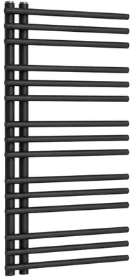 Immagine prodotto di Radiatore da bagno Burke - L/P - attacco asimmetrico da 50 mm - 348 W - nero opaco - 900x500 mm