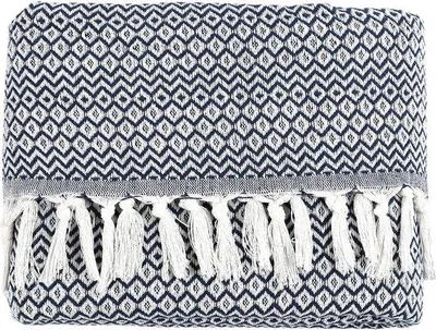 Produktbild von Famanu Sprei Petrolblau - 150 x 200 cm, aus 100% Baumwolle