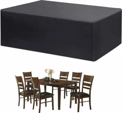 Produktbild von Gartenmöbelabdeckung, 420D Oxford-Gewebe (180 x 120 x 74 cm), Schwarz