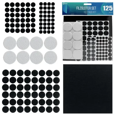 Productafbeelding van Viltglijders - Meubelglijders zelfklevend - 116 stuks - 3 mm vilt - Rond en vierkant