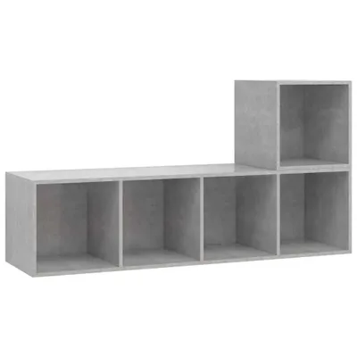 Produktbild von 2-tlg. TV-Schrank-Set Betongrau Holzwerkstoff