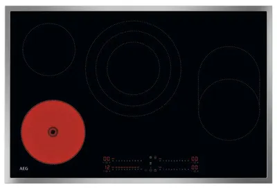Produktbild von AEG OHI84A07XB, Schwarz, Edelstahl, Integriert, 80 cm, Keramik, Glaskeramik, 4 Zone(n)