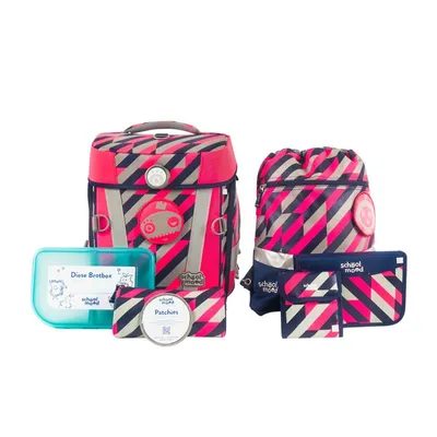 Produktbild von School Mood Hero Air Yuna Neon Pink Schulranzen Set 7tlg.