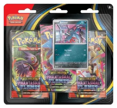 Obrázek produktu pro Pokemon Phantasmal Flames: Sneasel 3-Pack Blister