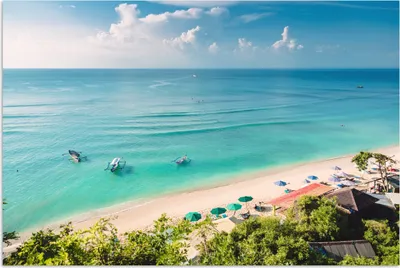 Produktbild von MuchoWow® Poster Strand - Meer - Boot - Bali 180x120 cm - Fotoplakat