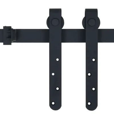 Produktbild von vidaXL Mini Schiebetürbeschlag Set für Schranktüren Kohlenstoffstahl 152 cm