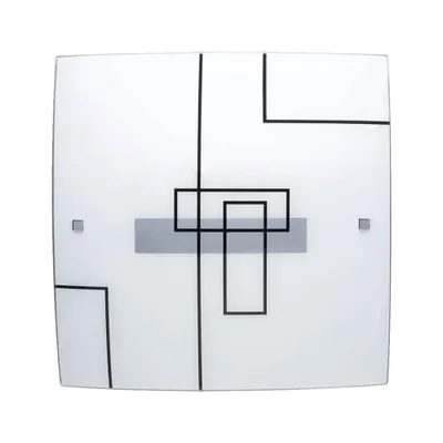 Obrázok produktu pre Stropné svietidlo PRIX 1xE27/40W sklo biele s dekorom 28,5cmX28,5cm stmievateľné