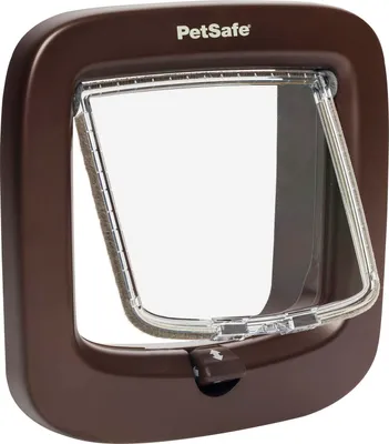 Produktbild von PETSAFE Katzentür - 4Weg-Kunststoff, holzfarbig, manuell zu öffnen
