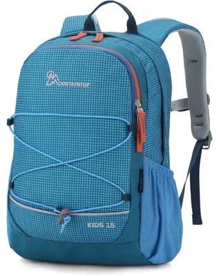Immagine prodotto di Zaino per bambini, dimensioni 22 x 15 x 38 cm, capacità 10 litri, colore azzurro chiaro, realizzato in poliestere impermeabile
